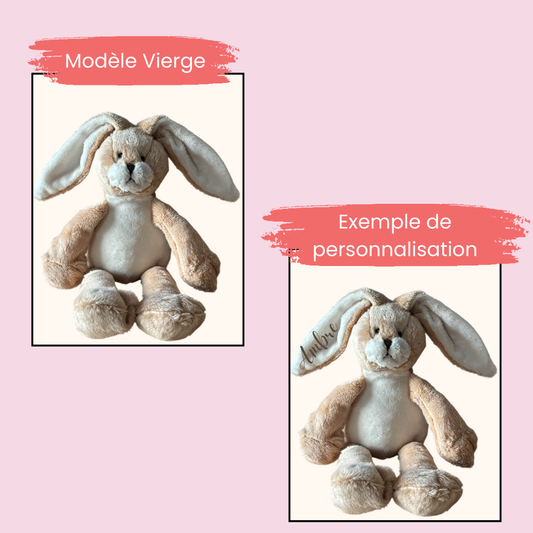 Doudou lapin personnalisé