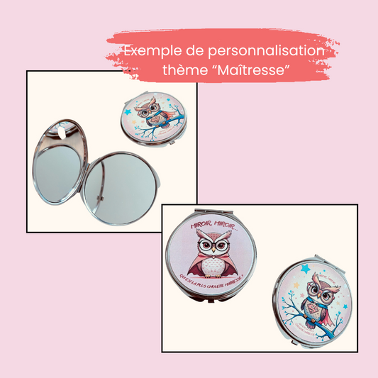 Miroir de poche personnalisable